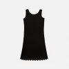 JOHA Adults Women's Wool/Silk Lace Nightdress - Black