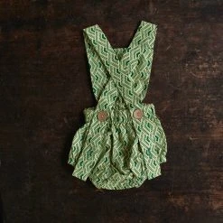 Kamso Baby Wax Cotton Anwuli Romper - Forest Fawn Cotton & Linen