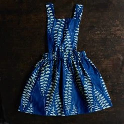 Kamso Wax Cotton Ndidi Apron Dress - Loose Leaf Cotton & Linen