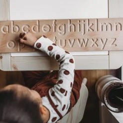 The Little Coach House Toys Wooden Alphabet Board - Natural