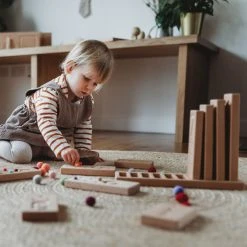 The Little Coach House Wooden Number Counting Blocks - Natural