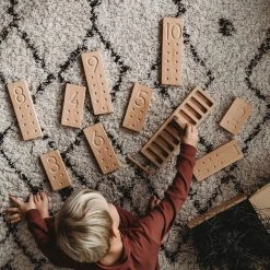 The Little Coach House Wooden Number Counting Blocks - Natural