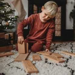 The Little Coach House Wooden Number Counting Blocks - Natural