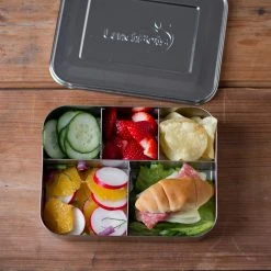 LunchBots Stainless Steel Large Cinco Bento Lunch Box