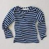 Mabo Organic Cotton LS Tee - Blue/Natural Stripe