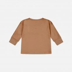 Matona Organic Cotton Waffle LS Top - Terracotta Cotton & Linen