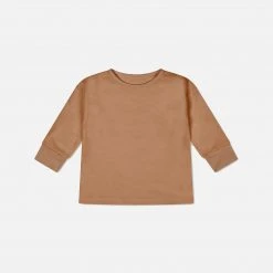 Matona Organic Cotton Waffle LS Top - Terracotta Cotton & Linen