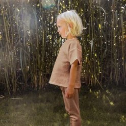 Matona SALE Organic Cotton Waffle Tee - Terracotta