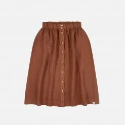 Matona Women's Linen Elsa Skirt - Sienna
