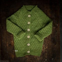 Mormor.nu Hand Knit Alpaca Smock Cardigan - Forest
