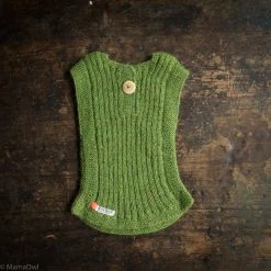 Mormor.nu Tops & Sweaters Hand Knit Alpaca Rib Vest - Forest