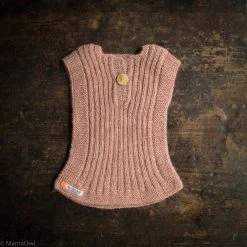 Mormor.nu Hand Knit Alpaca Rib Vest - Blush Tops & Sweaters