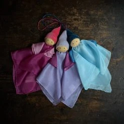 Nanchen Handmade Silk Fairies - Blue/Dark Blue Toys