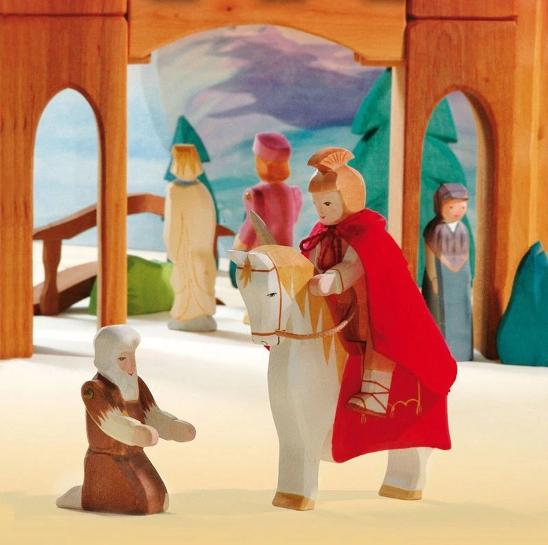 Ostheimer Handcrafted St Martin's White Knights Horse Toys