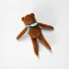 Polka Dot Club Baby Gifts Handmade Mohair Floppy Bear - Rust