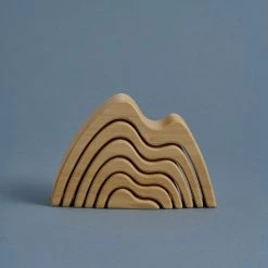 Raduga Grëz Handmade Wooden Mountains Arch Stacker - Natural