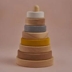 Raduga Grëz Handmade Wooden Stacking Tower - Sand Toys