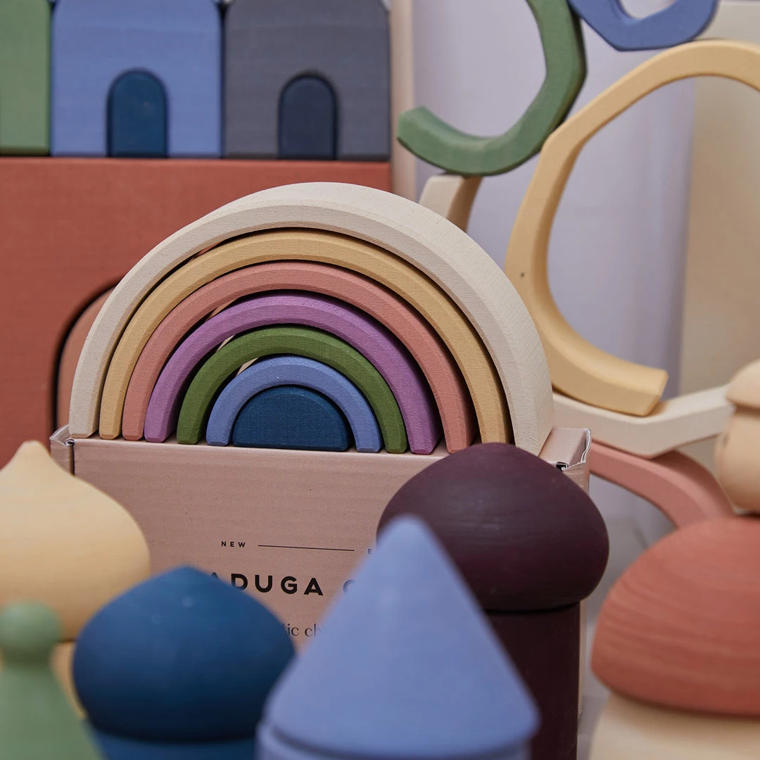 Raduga Grëz Handmade Wooden Arch Stacker - Pastel II