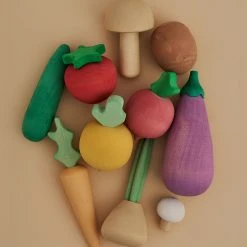 Raduga Grëz Toys Handmade Wooden Vegetables Set