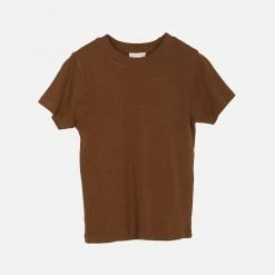 Serendipity Organics Women's Organic Cotton Rib SS Tee - Caramel