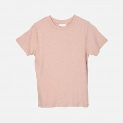 Serendipity Organics Women's Organic Cotton Rib SS Tee - Clay Adults