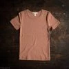 SISKIN Cotton & Linen Slim Fit Organic Cotton Pointelle SS Tee - Rosewood