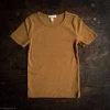 SISKIN Slim Fit Organic Cotton Pointelle SS Tee - Ochre Cotton & Linen