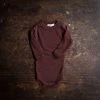 SISKIN Merino Wool/Silk Pointelle Body - Chestnut