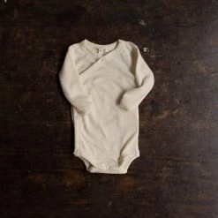 SISKIN Baby Wool Merino Wool/Silk Pointelle Wrap Body - Pearl