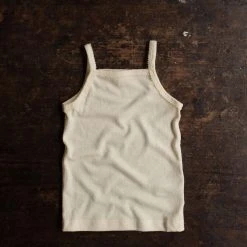 SISKIN Merino Wool/Silk Pointelle Strappy Vest - Pearl Kids Wool