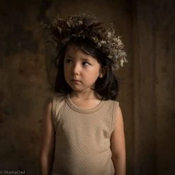 SISKIN Kids Wool Merino Wool/Silk Pointelle Vest - Caramel