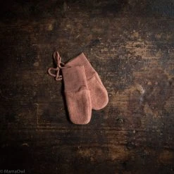 SISKIN By Engel Exclusive 100% Organic Merino Wool Fleece Mittens - Russet Rose