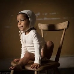 SISKIN Merino Wool/Silk Pointelle Body - Pearl Baby Wool