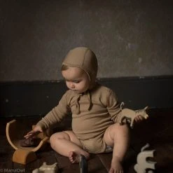 SISKIN Merino Wool/Silk Pointelle Body - Caramel