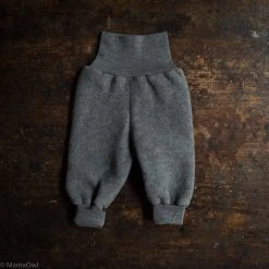 SISKIN By Engel Baby Wool Exclusive 100% Organic Merino Wool Fleece Pants - Slate
