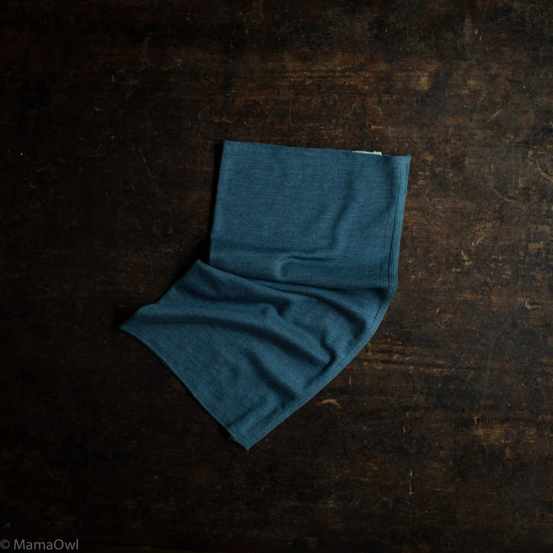 SISKIN By Engel Exclusive Organic Merino Wool & Silk Snood - Deep Ocean