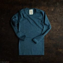 SISKIN By Engel Baby Wool Exclusive Organic Merino Wool & Silk LS Top - Deep Ocean