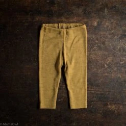 SISKIN By Engel Exclusive Organic Merino Wool & Silk Baby Leggings - Deep Ochre