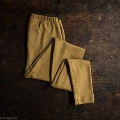 SISKIN By Engel Exclusive Women's Organic Merino Wool & Silk Leggings - Deep Ochre