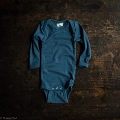 SISKIN By Engel Exclusive Organic Merino Wool & Silk Baby Body - Deep Ocean Baby Wool