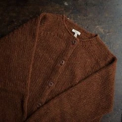 SISKIN Adults Women's Donegal Merino Wool Coast Cardigan - Cinnamon