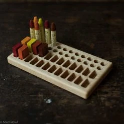 From Jennifer Handmade Maple Wax Block & Crayon Holder 24/24 Toys