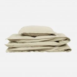Studio Feder Organic Cotton Duvet & Pillow Cover - Moss Green - Junior Size Home & Baby Care