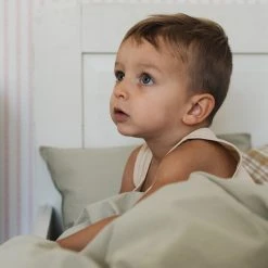 Studio Feder Organic Cotton Duvet & Pillow Cover - Moss Green - Junior Size Home & Baby Care