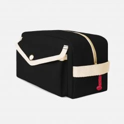YKRA Cotton Canvas Dopp Toiletry Bag - Black
