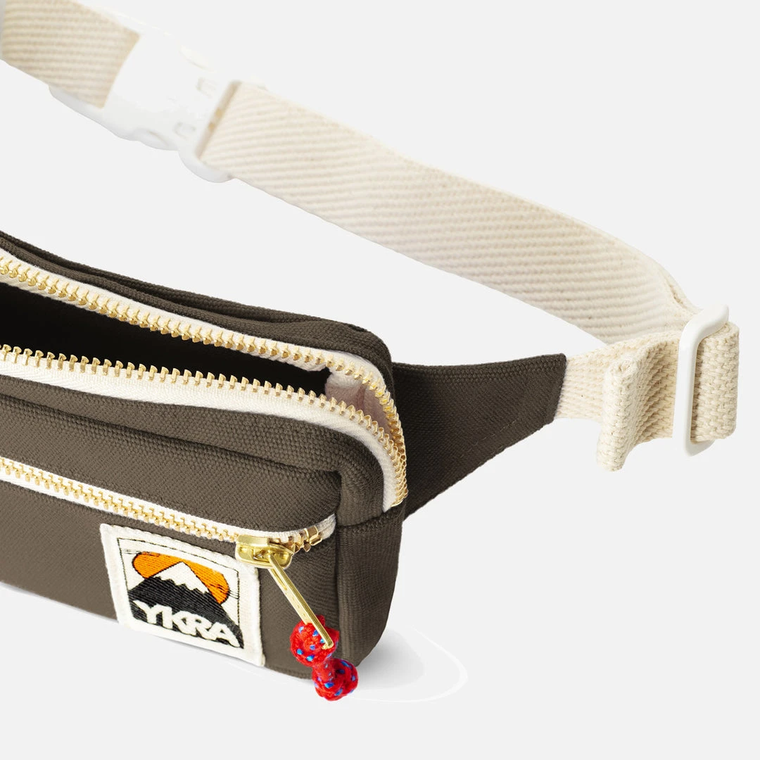 YKRA Bags Cotton Canvas Bum Bag - Khaki