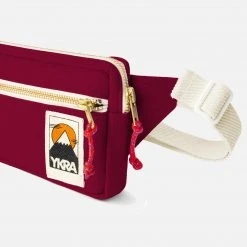YKRA Cotton Canvas Bum Bag - Bordeaux Bags