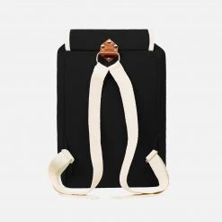 YKRA Cotton Canvas Matra Mini Backpack With Cotton Strap - Black Bags