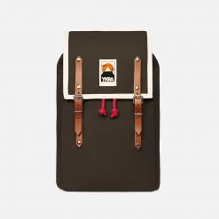 YKRA Cotton Canvas Matra Mini Backpack With Cotton Strap - Khaki