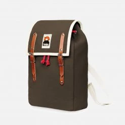 YKRA Cotton Canvas Matra Mini Backpack With Cotton Strap - Khaki
